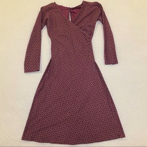 Patagonia Geometric Purple 3/4 Sleeve Dress